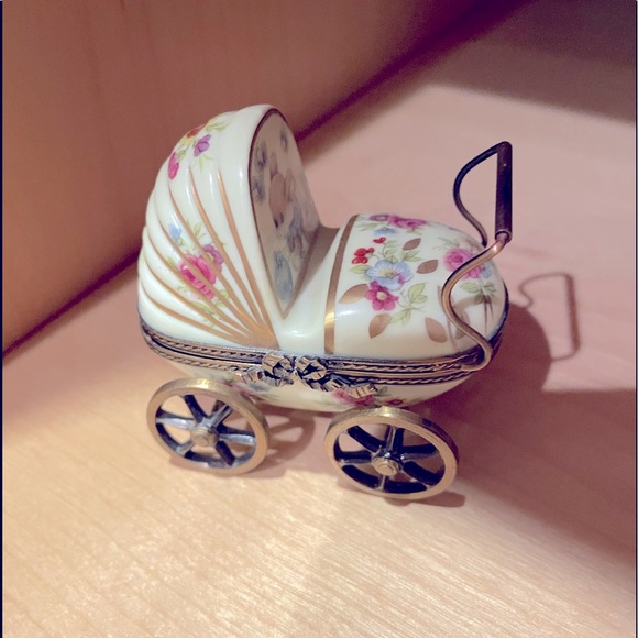 Rochard Limoges Other - Rochard Limoges Baby Carriage Porcelain Box